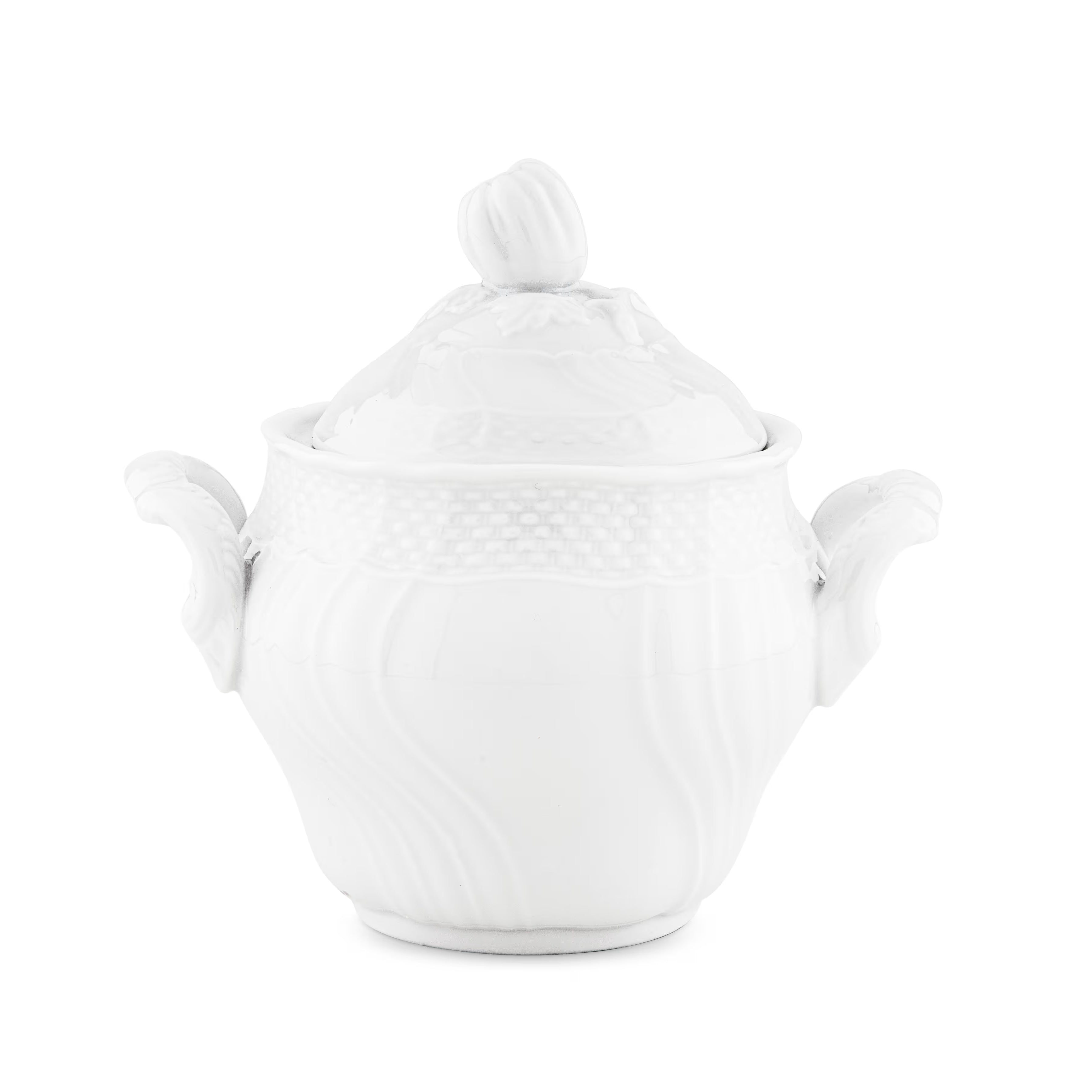 Suitable for any occasion, from the everyday breakfast to the most formal dinner, this designer sugar bowl brings a touch of royalty to tea or coffee time. Accompanied by artisanal cookies or a homemade cake, it will become the centerpiece of a refined and welcoming tableau.
For a complete service, pair it with soup, flat and dessert plates, and enhance it with cups and teapots from the same collection to create a perfect harmony on the table. Its versatility will make it possible to create customized sett
