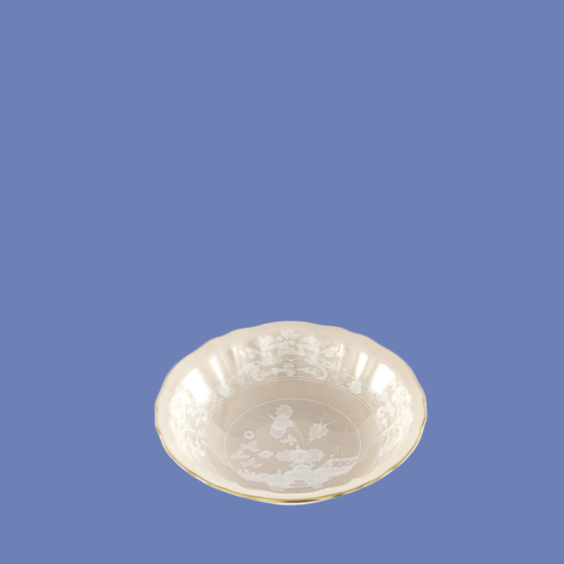 This remarkable Merengue Fruit Bowls form the ORIENTE ITALIANO Collection isn't just a vessel for soy sauce; it's a portal to history and artistry, a charming addition to your dining experience.