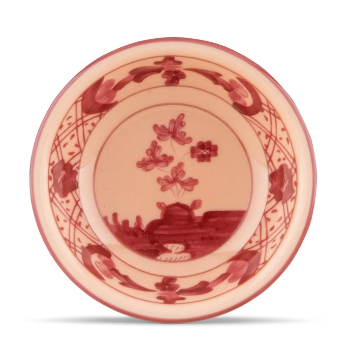 This remarkable Vermiglio (Red-orange) cup isn't just a vessel for soy sauce; it's a portal to history and artistry, a charming addition to your dining experience.