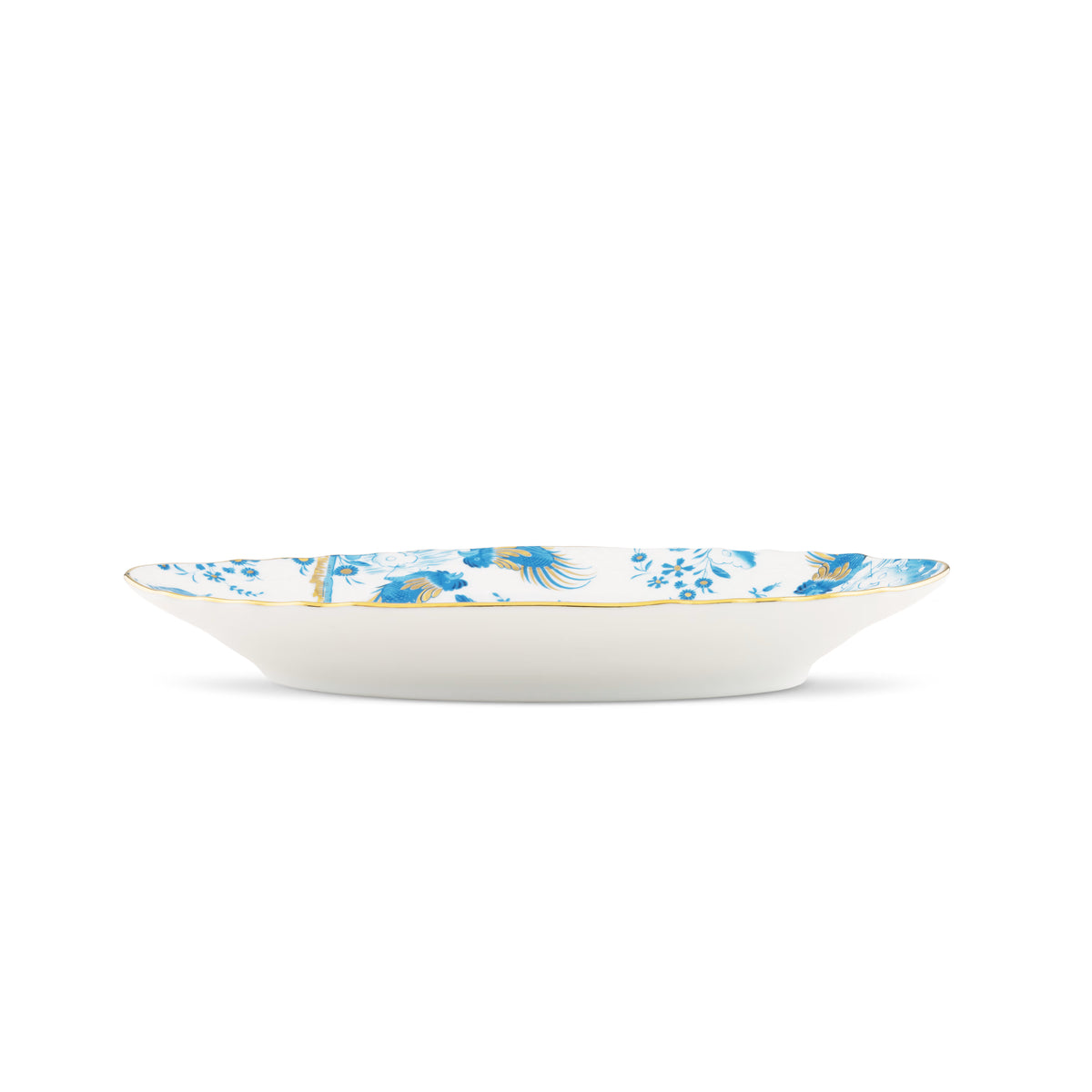 Decorative Pickle Dish plate with floral Turchese Ji Ondori rooster pattern on a white background. "Ginori 1735 Is Luxury Tableware And A Great Designer Home Gifts"