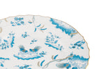 Luxury Decorative Dinner/Flat Plate with floral Turchese Ji Ondori rooster pattern on a white background. "Ginori 1735 Is Luxury Tableware And A Great Designer Home Gifts"