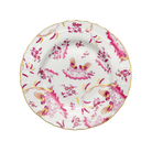  Decorative Dinner/Flat Plate with floral Magenta Ji Ondori rooster pattern on a white background. "Ginori 1735 Is Luxury Tableware And A Great Designer Home Gifts"