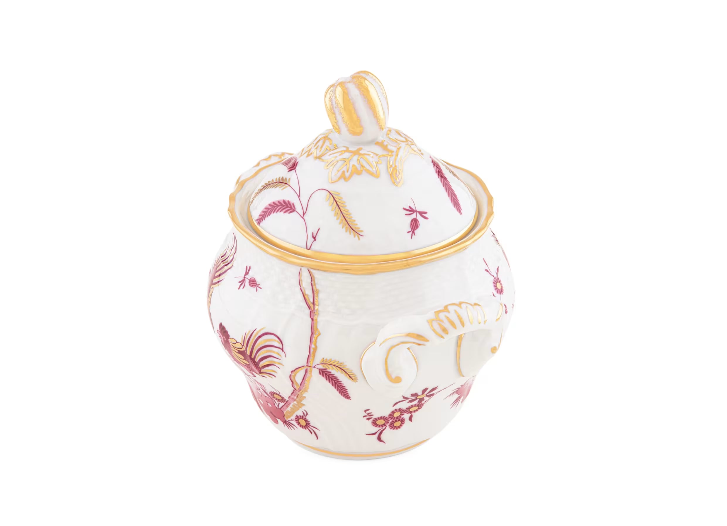 Suitable for any occasion, from the everyday breakfast to the most formal dinner, this designer sugar bowl brings a touch of royalty to tea or coffee time. Accompanied by artisanal cookies or a homemade cake, it will become the centerpiece of a refined and welcoming tableau.

For a complete service, pair it with soup, flat and dessert plates, and enhance it with cups and teapots from the same collection to create a perfect harmony on the table. Its versatility will make it possible to create customized sett