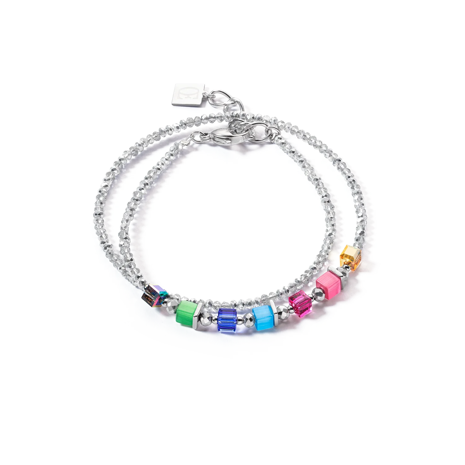 Joyful Colors Wrap bracelet silver rainbow