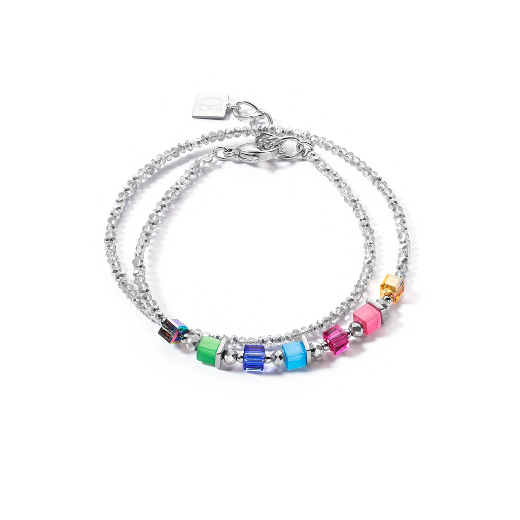 Joyful Colors Wrap bracelet silver rainbow
