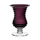 The Amethyst Ripples Vase combines beautiful color with a unique ripple effect on the body. A wonderful base in clear has a stacked button finish at the join. A really beautiful piece!
