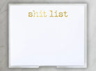 Our best selling gold foil notepad boasts 140 sheets of luxurious, smooth white cardstock printed with elegant gold foil. It fits beautifully in our large acrylic tray.