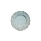 Introduced over a decade ago, Finezza (meaning "refined") is one of our best selling collections year after year. Beloved for its intricate lace design, it is beautiful, durable and easy care. The pieces are also a favorite of exclusive event planners. While most Finezza pieces are in Cream, four pieces (Charger, Dinner, Salad/Dessert and Bread/Canape plates) also come in Blue. The two colors pair beautifully with one another. 