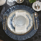 Introduced over a decade ago, Finezza (meaning "refined") is one of our best selling collections year after year. Beloved for its intricate lace design, it is beautiful, durable and easy care. The pieces are also a favorite of exclusive event planners. While most Finezza pieces are in Cream, four pieces (Charger, Dinner, Salad/Dessert and Bread/Canape plates) also come in Blue. The two colors pair beautifully with one another. 