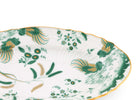  Decorative Pickle Dish plate with floral Giada Ji Ondori rooster pattern on a white background. "Ginori 1735 Is Luxury Tableware And A Great Designer Home Gifts"