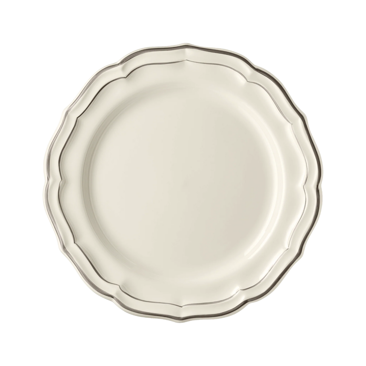 For your informal gatherings or everyday meals, these dinner plates will enhance your table setting and accompany you through your culinary moments with elegance. With their delicate hand-applied rims, the Filet Taupe dinner plates will perfectly complement many Gien collections.