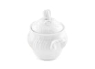 Suitable for any occasion, from the everyday breakfast to the most formal dinner, this designer sugar bowl brings a touch of royalty to tea or coffee time. Accompanied by artisanal cookies or a homemade cake, it will become the centerpiece of a refined and welcoming tableau.

For a complete service, pair it with soup, flat and dessert plates, and enhance it with cups and teapots from the same collection to create a perfect harmony on the table. Its versatility will make it possible to create customized sett
