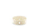 Luxury White Container With Gold Geometric Pattern On A White background