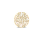 Luxury White Container With Gold Geometric Pattern On A White background