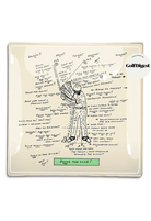 Golf has always been part science, part poetry—the rhythm of a swing, the patience of the stance, the endless inner dialogue whispering focus, balance, breathe. Our Golf Sketch Swing The Club Decoupage Glass Tray captures that meditative chaos with charm, humor, and a distinctly human touch.