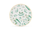  Decorative Dinner/Flat Plate with floral Giada Ji Ondori rooster pattern on a white background. "Ginori 1735 Is Luxury Tableware And A Great Designer Home Gifts"