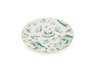  Decorative Dinner/Flat Plate with floral Giada Ji Ondori rooster pattern on a white background. "Ginori 1735 Is Luxury Tableware And A Great Designer Home Gifts"