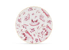  Decorative Dinner/Flat Plate with floral Magenta Ji Ondori rooster pattern on a white background. "Ginori 1735 Is Luxury Tableware And A Great Designer Home Gifts"