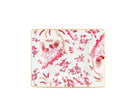  Decorative Vide Poche/Change Tray with floral Megenta Ji Ondori rooster pattern on a white background. "Ginori 1735 Is Luxury Tableware And A Great Designer Home Gifts"