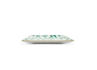 A square-shaped porcelain VIDE POCHE poche dish with a floral pattern and Green accents, featuring the Ginori brand logo. Ji Ondori rooster "Ginori 1735 Is Luxury Tableware Brand And Also Great For Designer Home Gifts"