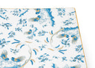 A square-shaped porcelain VIDE POCHE poche dish with a floral pattern and Blue accents, featuring the Ginori brand logo. Ji Ondori rooster "Ginori 1735 Is Luxury Tableware Brand And Also Great For Designer Home Gifts"