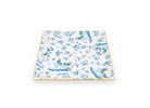 A square-shaped porcelain VIDE POCHE poche dish with a floral pattern and Blue accents, featuring the Ginori brand logo. Ji Ondori rooster "Ginori 1735 Is Luxury Tableware Brand And Also Great For Designer Home Gifts"
