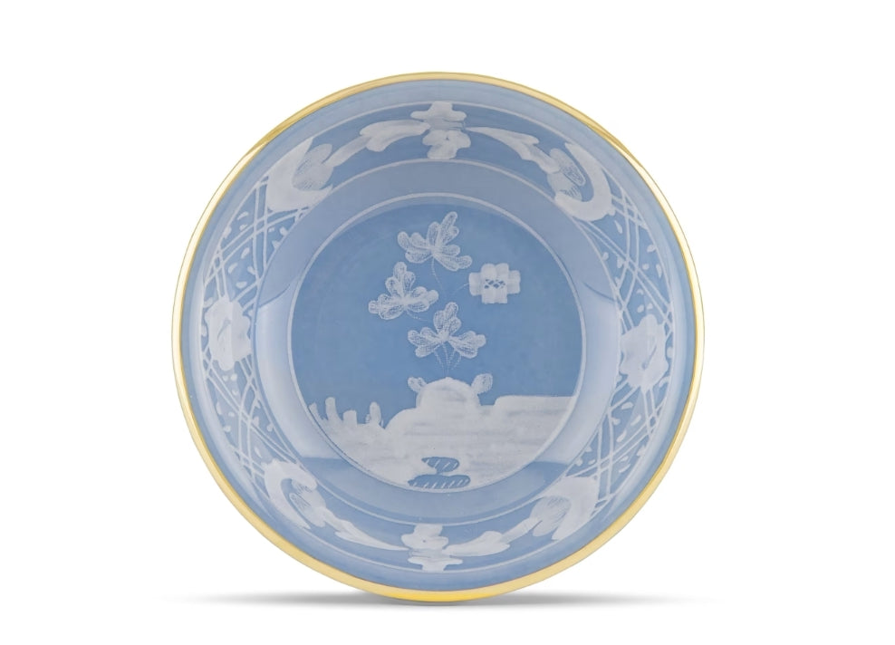 This remarkable Pervinca (Blue-violet with gold rim) cup isn't just a vessel for soy sauce; it's a portal to history and artistry, a charming addition to your dining experience.