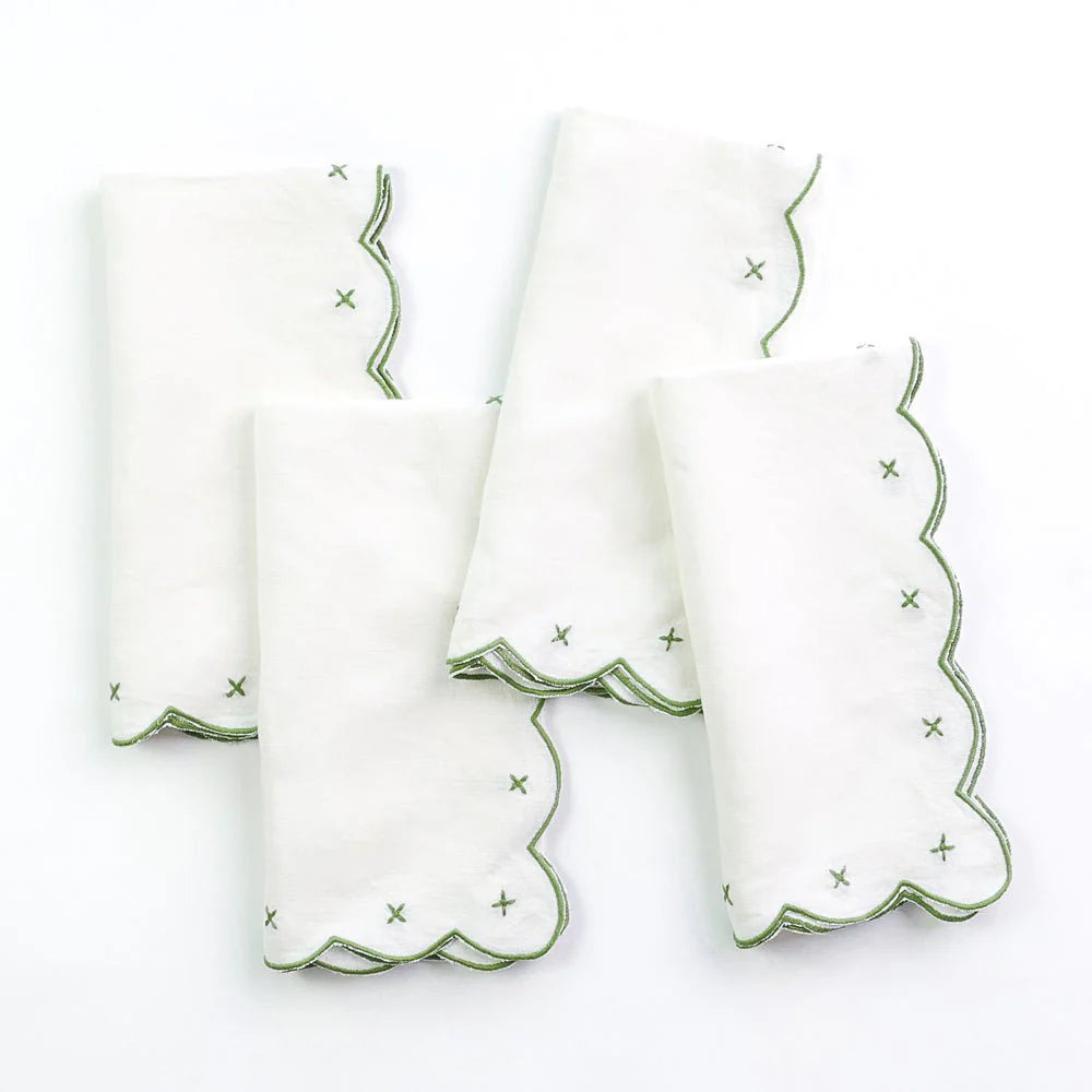 Pomegranate Scalloped Knot Napkins - Thumbnail 2