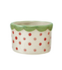 GREEN WITH RED DOTS