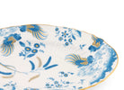 Decorative Pickle Dish plate with floral Turchese Ji Ondori rooster pattern on a white background. "Ginori 1735 Is Luxury Tableware And A Great Designer Home Gifts"