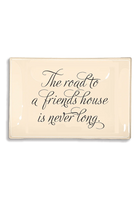 In the French tradition of decoupage, these bent-glass trays are handcrafted in our New York Studio. They feature vintage typeset on a natural cream background, and each is individually signed by Ben. Both practical and charming, Ben's signature decoupage is all food safe, wipe clean and the back side is felted